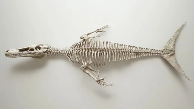 Esqueleto de animal marino