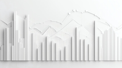 Modern 3D Financial Data Visualization with Abstract Charts