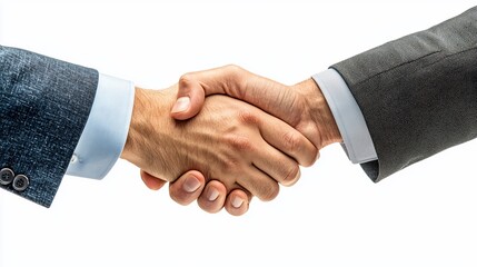 Obraz premium Firm Handshake Depicting a Successful Agreement Between Two Businessmen