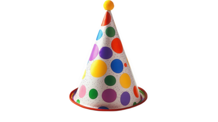 Colorful Party Hat with Polka Dots