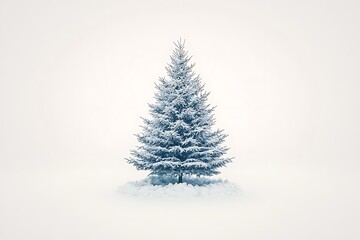 Snowy Fir Tree for Winter Solitude.