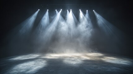 Iluminaci&oacute;n de escenario con humo