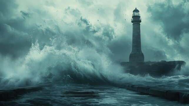 Faros y mares tempestuosos