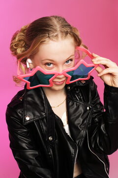 Piercing Gaze Ten-Year-Old Pink