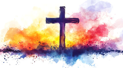 Obraz premium a silhouette of a cross