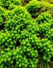 Fototapeta premium Lush green moss cluster, vibrant texture, isolated, greenery, fresh, beauty