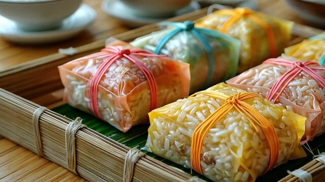 peranakan dumplings (bak chang) video singapore cuisine