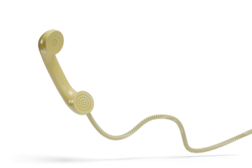 Old telephone tube isolated on white background. 3d illustration.