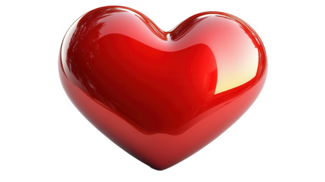 A Shining Red Heart Symbol of Love