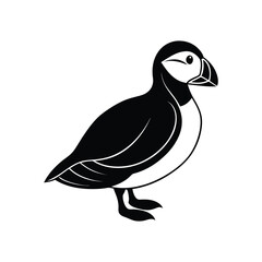 atlantic puffin silhouette art
