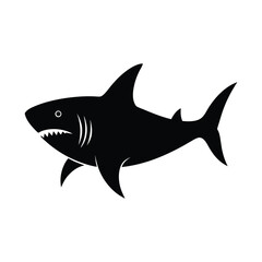 shark silhouette art