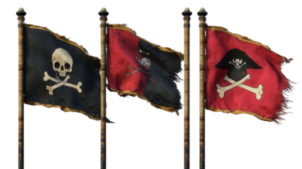 Pirate Flags of the Caribbean Sea
