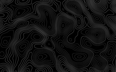 Topographic contour map. creative cartography illustration. Abstract modern white and black topographic contour map wavy line, digital print terrain lines texture white background.