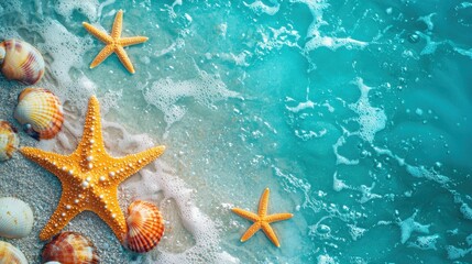 Cool detailed colorful summer background, top view, high quality, without artifacts, clear focus, in detail, best composition, hd, wallpaper, photo, for cover album, for big sale.