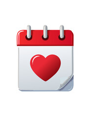 red heart calendar