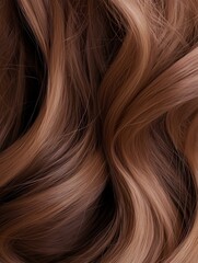 Fototapeta premium Close-up of a hair texture. the hair appears to be long and wavy, with a light brown color. the strands are arranged in a way that creates a sense of depth and dimension.