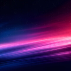 Fototapeta premium Abstract cosmic landscape vibrant pink purple blue hues starry night sky