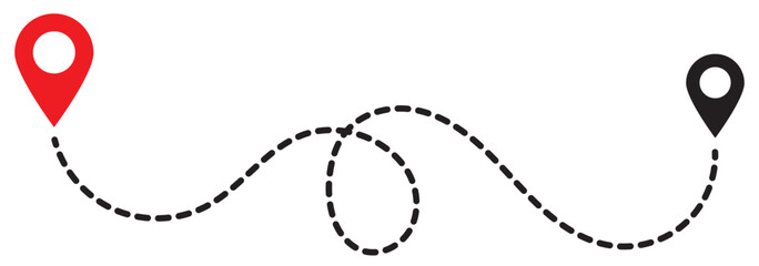 Map place location icon. - illustration flat design on white background for your location pin marker, pointer and destination label element design.