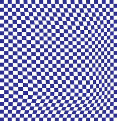 Black and white checker pattern vector illustration. Chess board. Abstract checkered checkerboard for game. Grid geometric square shape. Race flag. Retro mosaic checkerboard psychedelic pattern.