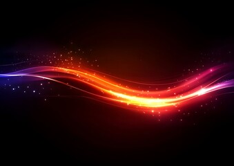 Red blue light wave abstract.