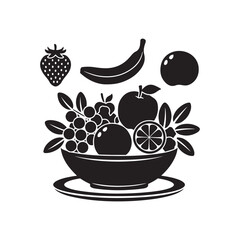  Hand drawn vegetables, fruits and berries. Vector set of silhouettes sketch food isolated on white background. Healthy lifestyle concept. Icons with apple, lemon, tomato, pineapple, strawberry, beet