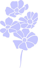 Hand-Drawn Purple Flower Illustration