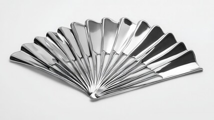 A set of dessert forks in shiny silver