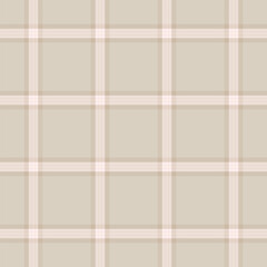 Fototapeta premium Subtle neutral plaid pattern in soft beige and blush tones. Perfect for textile design, website backgrounds, or stationery. Evokes feelings of calmness and understated elegance.