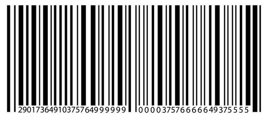 realistic barcode icon for design 