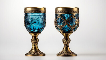 Classic Antique Goblet Isolated on a Clean White Background