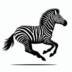 Fototapeta premium Elegant Black and White Zebra silhouette