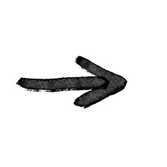 acrylic ink arrow on transparent background