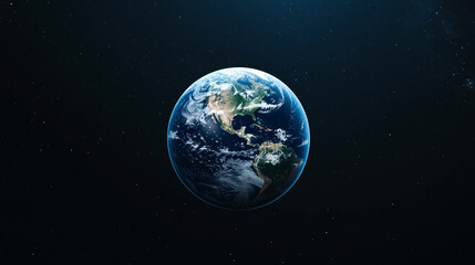 Fototapeta premium Celebrating Earth Day with a stunning view of our planet showcasing vibrant landscapes and swirling clouds against a deep cosmic backdrop