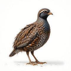 Obraz premium close up quail isolated on white background