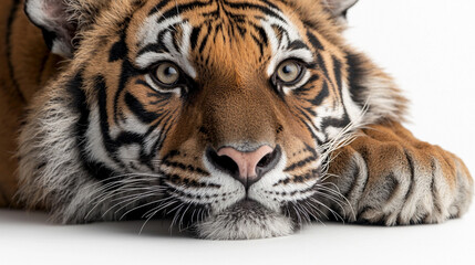 Fototapeta premium Close-Up Portrait of a Resting Tiger