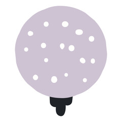 Cartoon berry hand drawn illustration. Scandinavian style flat design, isolated vector. Meadow blossom, bloom, wild floral, botanical element. Kids seasonal clip art, spring, summer print