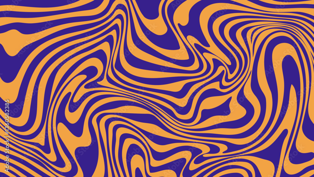 Leinwandbilder abstract background pattern with colorful waves orange and purple colors. vector illustration in psy