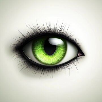 A cat in olive green, its eyes mimicking a reptile or crocodile, complete with a slender, slit-shaped pupil