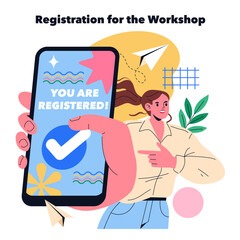 Workshops. Flat Vector Illustration