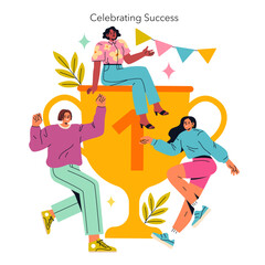 Workflow. Flat Vector Illustration