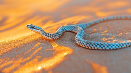 Desert Snake at Sunrise