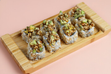 fFesh sushi set traditional japanese food