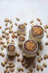 Trendy dessert dubai chocolate magnolia.