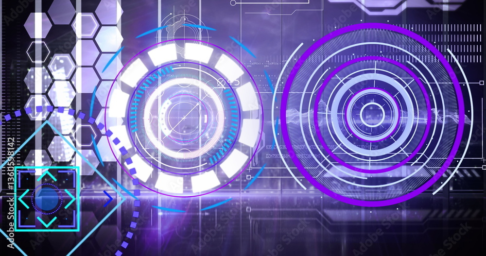 Poster image of scopes scanning and data processing on digital screen