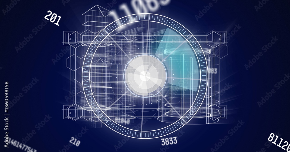 Poster image of scopes scanning and data processing on digital screen