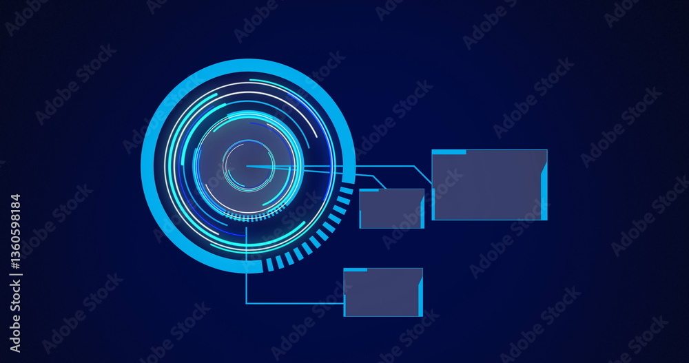 Poster image of scopes scanning and data processing on digital screen