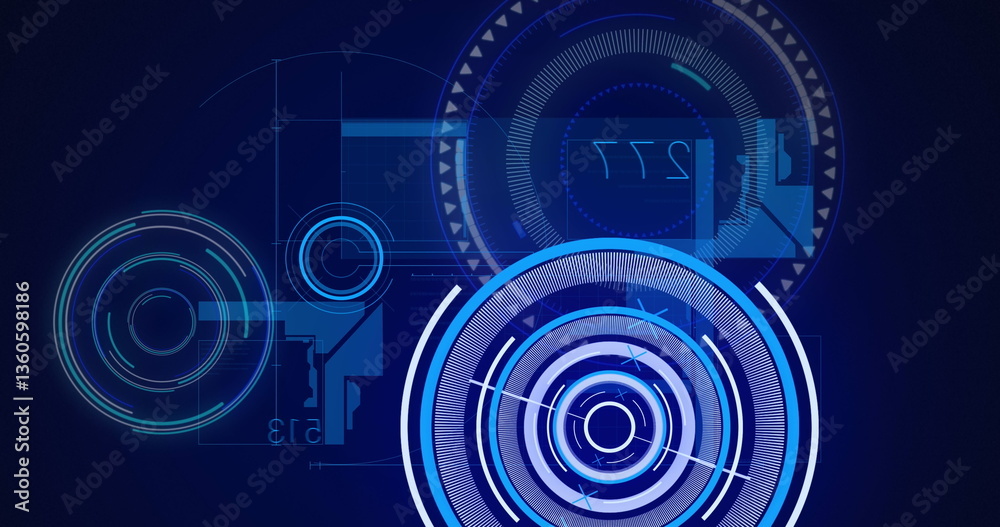 Poster image of scopes scanning and data processing on digital screen