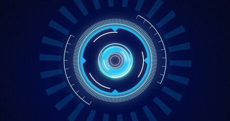 Image of scopes scanning and data processing on digital screen