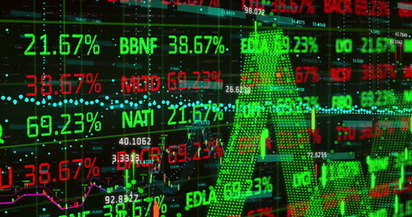 Image of financial data processing and statistics recording