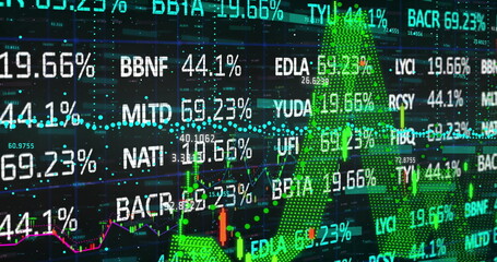 Image of statistics processing and data processing